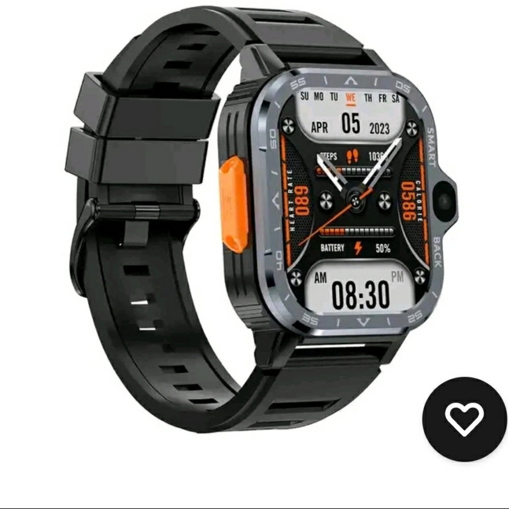 Black 4G Dual Camera Smart Watch